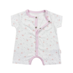 Пісочник для дівчинки Baby Bol бавовна трикотаж принт кнопки спереду10052/pink/3m