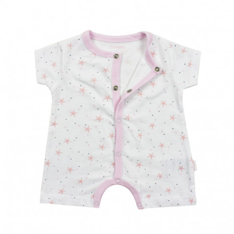 Пісочник для дівчинки Baby Bol бавовна трикотаж принт кнопки спереду10052/pink/3m