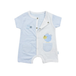 Пісочник для хлопчика Baby Bol бавовна трикотаж принт кнопки спереду 10058/light_blue
