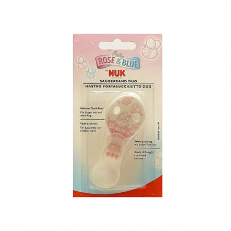 Кліпса для пустушок з стрічкою Baby Rose