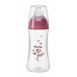 Бутылочка для кормления Bibi Natural серия "Мама/Папа", 2+, 260 мл