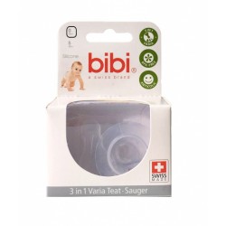 Соска силиконовая Bibi Varia 3 в 1, 0+, 2 шт