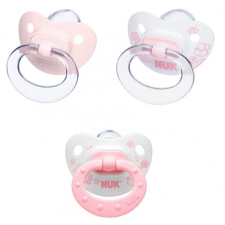 Пустышка NUK для сна с кольцом Baby Rose(0-6 мес.)