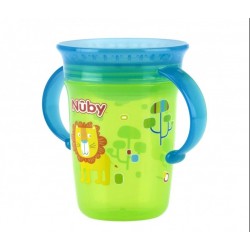Чашка-непроливайка 360 ° з ручками і кришкою Nuby
