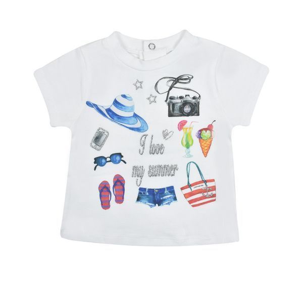 Комплект для девочки Babybol хлопок футболка юбка 19148/navy_blue/12m фото