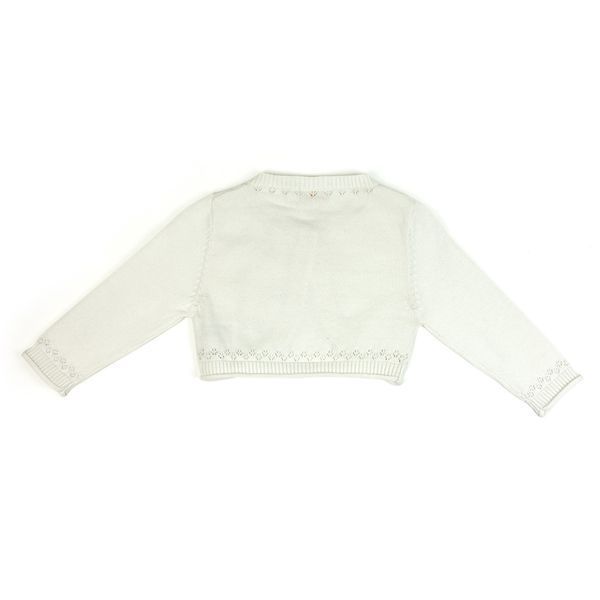 Болеро для дівчинки Babybol в'язане 18196/off_white/3A фото