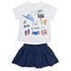 Комплект для девочки Babybol хлопок футболка юбка 19148/navy_blue/12m фото 1