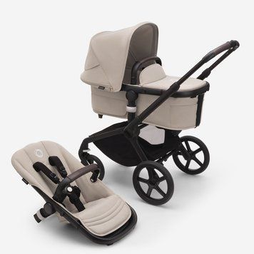 Коляска 2в1 FOX5 Renew, BLACK/DESERT TAUPE MELANGE, чорне шассі/бежевий текстиль 100051124 фото