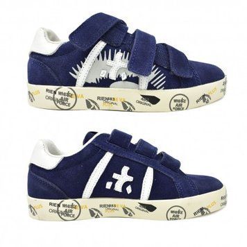Кроссовки детские Premiata демисезонные кожа 00IS9301/SUEDE_BLU 00IS9301/SUEDE_BLU/33 фото