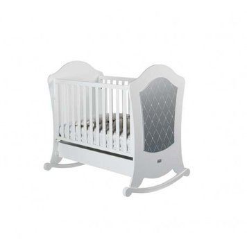 Ліжечко дитяче 120x60 см "ALEXA RELAX", White-Silver, колір білий (сріблястий), МДФ/бук ALEXA RELAX фото
