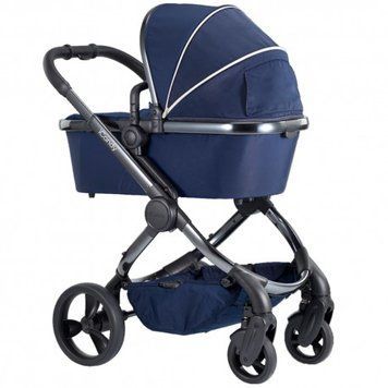 Коляска 2 в 1 PEACH CHROME INDIGO, колір синій IC1822 фото