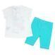 Комплект для дівчинки Babybol літній бавовна трикотаж футболка шорти 18185/turquoise/6m фото 2