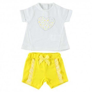 Комплект для девочки Sarabanda футболка шорты аппликация 3.W799.00/1444 3.W799.00/1444/3 фото