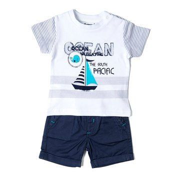 Комплект для хлопчика Babybol футболка шорти 19230/navy_blue/12m фото