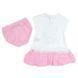 Комплект для дівчинки Babybol літній бавовна трикотаж сукня труси 18186/pink/6m фото 2