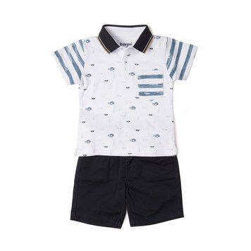 Комплект для хлопчика Babybol футболка поло шорти 19241/navy_blue/18m фото