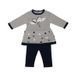 Комплект для дівчинки Babybol в'язаний сукня та легінси 27144/grey/24m фото