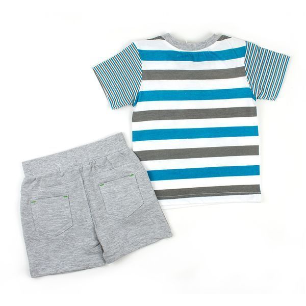 Комплект для хлопчика Babybol футболка шорти 18205/grey/12m фото