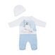 Комплект для хлопчика Babybol реглан повзунок шапочка 28028/light_blue/1m фото 3