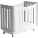 Інтелектуальне ліжечко дитяче 120x60 см "BBSITTER", White-Aluminium, колір білий з сірим, МДФ/бук BBSITTER WHITE ALU фото