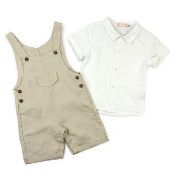 Комплект для хлопчика Babybol футболка комбінезон 18297/beige/12m фото
