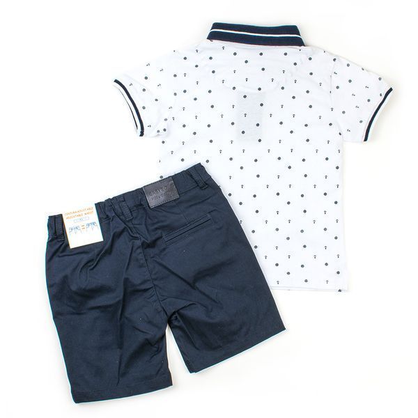 Комплект для хлопчика Babybol літній футболка поло шорти 18229/navy_blue/3A фото