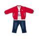 Комплект для мальчика Babybol куртка бомбер реглан джинсы 27244/red/12m фото