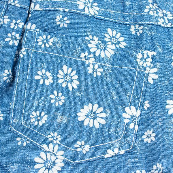 Комплект для дівчинки Babybol футболка джинсові шорти 18116/denim/12m фото