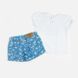 Комплект для дівчинки Babybol футболка джинсові шорти 18116/denim/12m фото 2