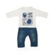 Комплект для мальчика Babybol реглан джинсы 27275/off_white/12m фото